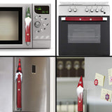 NEW MorTime Christmas Appliance Handle Covers, Set of 8 Santa Claus Snowman Fridge Door Decorations, Kitchen Appliance Handle Covers Protector for Fridge Ovens Dishwashers