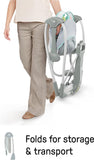 NEW Ingenuity 5-Speed Portable Baby Swing with Music, Nature Sounds & Battery-Saving Technology Hugs & Hoots, Swing ’n Go, 0-9 Months, Retails $135+