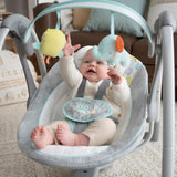 NEW Ingenuity 5-Speed Portable Baby Swing with Music, Nature Sounds & Battery-Saving Technology Hugs & Hoots, Swing ’n Go, 0-9 Months, Retails $135+