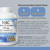 NEW Retails $34+ Natural Factors NAC Supplement (N-Acetyl-L-Cysteine), 600 mg, 180 Vegetarian Capsules, VALUE SIZE, Free Form Amino Acid, Helps Restore Glutathione Levels, Antioxidant Support, Proudly Canadian, BB: Mar/2029