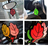 NEW Car Air Freshener Ornament Decor Natural Scented Tea Auto Shine Paper Hanging Vanilla Perfume Fragrance Leaf Shape for Home Bathroom Auto Car Interior Decoration Accessories, 6pk, 1 of each scent