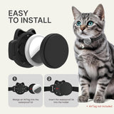 NEW Retails $53, Waterproof Airtag Cat Collar, Breakaway Cat Airtag Collar with Luminous & Reflective Fish Pattern, Lightweight Kitten Collars for Apple Air tag, Hidden GPS Tracker Holder for Cats, Kittens (9-13")