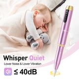 NEW Beloving Nail Drill, Rechargeable Cordless Nail Drill Machine Portable Electric Nail Drill, 20000RPM Professional Electric Nail File for Acrylic Gel Nails - Purple