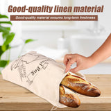 NEW 2pcs Unbleached Bread Bags, 17.8x11.8 Inch Reusable Bread Container Washable Loaf Bags Loaf Storage for Homemade Bagels Toast Croissant (Khaki)