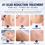NEW Sealed 100% Silicone Scar Gel Scars Cream - Advanced Scar Gel for Surgical Scars, C-Section, Stretch Marks, Acne, Injury, Burns, Keloids, Old and New Scars 1.06oz(30g) (Maximum Strength 100% Silicone), BB: 2029