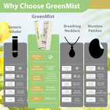 NEW Sealed GreenMist Dual Herbal Diffuser Pen Set - Ashwagandha Relaxation Pen for Anxiety Relief & Mullein Lung Diffuser for Respiratory Support | 800 Uses Each, All-Natural Botanicals, BB: 09/27