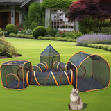 NEW Retails $165+, Fairy Baby 6 in 1 Indoor/Outdoor Cat Enclosure, Cat Tunnel for Outside Small Animals, Dog Tent DIY Play House Foldable Playpen Enclosures for Rabbits, Cats, small pets