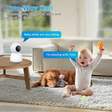 NEW GBIUT Indoor Security Camera, 5G&2.4G Pet Camera Baby Monitor with Phone App, 2K HD Pan/Tilt WiFi Camera Surveillance Motion Sensor Night Vision, 2-Way Audio, Home Camera Indoor Works with Alexa
