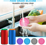 NEW 6 Pack Silicone Pop Can Lids, Reusable Soda Can Cover Lids Soda Can Lids Beer Can Covers, BPA Free Silicone Can Cover, Stopper and Protector for Soda, Beer, Beverage, Juice, Coke, Fits Standard Cans