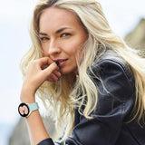 NEW Vozehui 20mm Engraved Straps Compatible With Galaxy Watch 5/4, Silicone Flower Heart Leopard Pattern Design Replacement Strap for Samsung Galaxy Watch 5/4 40mm 44mm/Galaxy Watch 4 Classic 42mm