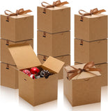 NEW DOYIDE Small Gift Boxes, 20 Pack 5x5x5 Inch Brown Elegant Paper Boxes with Ribbons, Crafting, Christmas Gift Box Wedding Party Favor, Cupcake, Candy, Bridesmaids Proposal Box