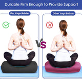 NEW Retails $86, FelizMax Organic Buckwheat Bolster(24X9 in) Yoga Bolster Supportive Yoga Cushion for Restorative Yoga Accessories Meditation Pillow Reading Pillow Floor Pillow Large Round Cylinder