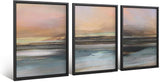 NEW Retails $81, Set of 3 Coastal Framed Wall Art Paintings 16 x 24 Inch each frame, Modern Abstract Shapes Wall Decor for Living Room Bedroom Office Home