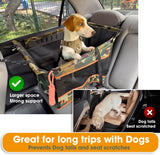 NEW DONANT Premium Dog Car Seat - Secure & Comfortable for Medium & Large Dogs, Cat-Friendly with Harness & Rope Toys, Easy to Install, Machine Washable