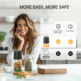 NEW Mason Jar Vacuum Sealer Kit, Upgraded Dual-Head Auto-Stop Mason Sealer, Fits Wide & Regular Mouth Jars | Quiet, Portable & Rechargeable for Food Storage, Fermentation, Canning Easy & Save Time