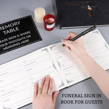 NEW Funeral Guest Book for Memorial Service Black Hardcover in Loving Memory Guestbook for The Celebration of Life Honoring Loved Ones, Funeral Guest Sign in Book with Memory Table Sign Pen (Cross Window)