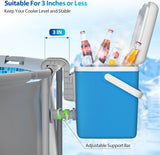 NEW Retails $70, Pool Cooler with Pool Cup Drinks Holders, Above Ground Swimming Pool Accessories, Poolside Cooler 14QT Portable, for 3 inches or Less Top Rail