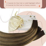 NEW Sunny Hair Brown Tape in Hair Extensions Human Hair Balayage Hair Extensions Tape in Human Hair Extensions Brown Ombre Blonde Mix Dark Brown Balayage Tape in Extensions Brown 1pk 18inch, Retails $69+