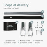 NEW Retails $150+, Borgen Bike Wall Mount For 4 Bikes - Bike Rack Garage - Expandable Bike Storage Solution