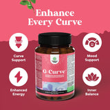 NEW G-Curve Womens Multi Vitamins Herbal Blend - Saw Palmetto for Women with Maca Roots, Horny Goat Weed & Tongkat Ali - Feminine Wellness Capsules with DHT Blocker & Hair Growth Supplement - 60 Ct, BB 06/2025