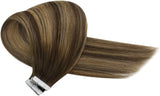 NEW Sunny Hair Brown Tape in Hair Extensions Human Hair Balayage Hair Extensions Tape in Human Hair Extensions Brown Ombre Blonde Mix Dark Brown Balayage Tape in Extensions Brown 1pk 18inch, Retails $69+
