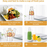 NEW Hosioe Portable Mini Electric Blender 420ml Juicer Cup 6 Blades for Smoothie Milkshake Juice Baby Food Built-in Rechargeable Battery for Travel Sports Kitchen Office Outdoors, White