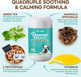 NEW Dog Calming Treats for Anxiety & Stress: Dog Calming Treats for Reduce Stress, Fear, Separation Anxiety, Travel Issues - Calm & Relaxation with Lactium & Green Tea