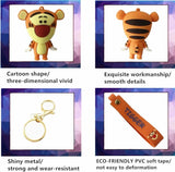 NEW Anime Silicone Keychain, Cartoon Silica Gel Key Ring for Women, Men, Tigger
