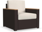 New in Box Retails $337 homestyles Palm Springs Arm Chair, Brown! Great for indoor/outdoor use! Solid Acacia wood arms