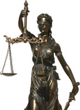 NEW Goddess of Justice Themis Lady Justica Statue Sculpture Figure Bronze Finish 11.8 inches- 30cm - Retails $129