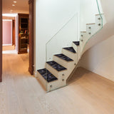 NEW Stair Treads Carpet 20 x 75cm Set of 15 Non Slip Marble Texture Staircase Cover Mat Rugs for Wood Stairs with Double Side Carpet Tape Safe for Kids Pets Elder, Retails $65+