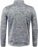 NEW Retails $55 Men's Turn-Down Collar Sweatshirt Zipper Stand Collar Pullovers Man Zippers Sweater Coats Dark Grey Sz L