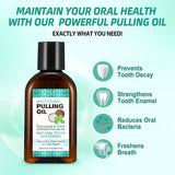 NEW Sealed ALIVER Coconut Pulling Oil for Teeth 120ml, Oil Pulling with Tongue Scraper, Natural Oral Care, Fights Bad Breath, Alcohol-Free, Tooth Whitening, Gum Health, Dye Free, Antigingivitis Oral Rinse, BB: 09/27