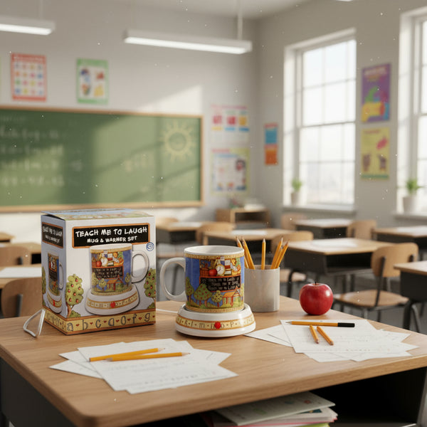 NEW Teach Me to Laugh Mug and Warmer Set, makes a great gift Teachers!