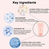NEW Collagen Night Wrapping Mask Peel-Off Overnight Collagen Face Mask - Deeply Hydrates & Firming & Glowy - Reduce Sagging & Wrinkle For Glowing Skin 2.54 fl.oz with Mask Applicator