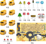 NEW TEMI Engineering Crane, Kids Construction Truck Toys for 3 4 5 6 7 Years Old - Car Race Tracks, Excavator, Boy Toys for 3-5 Year Old Toddlers, Gift Toys for Boys & Girls Aged 4-6, Outdoor Playset