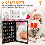 NEW 36 Grid Collector Display Case with adjustable storage space - PU Leather! Great for Crystals, rocks or other small collectibles