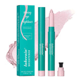 NEW Shimmer Eyeshadow Stick With Built-In Sharpener, Waterproof Glitter Highlighter Eye Pen, Long-Lasting Eyeliner Pencil for Eye Makeup, Brightening Eye Shadow Stick (Pink Shimmer)