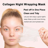 NEW Collagen Night Wrapping Mask Peel-Off Overnight Collagen Face Mask - Deeply Hydrates & Firming & Glowy - Reduce Sagging & Wrinkle For Glowing Skin 2.54 fl.oz with Mask Applicator