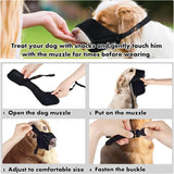 NEW Dog Muzzle for Medium Large Dogs, Adjustable Dog Muzzle to Prevent Biting Barking Chewing, Dog Muzzles with Breathable Mesh Allows Panting and Drinking, Sz L
