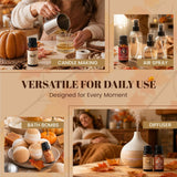 NEW Auelife Fall Essential Oils Set for Diffusers for Home, 6 x 10ml Fall Scents with Pumpkin Spice, Vanilla, Apple Cider & Maple Butter for Candle Making, Soap Making,Holiday Gift Set