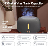NEW Flame Air Diffuser Humidifier, 250ML Aromatherapy Diffuser Humidifier with 4 Timers & 6 Colors Night Lights Waterless Auto-Off Working for 8-16 Hours for Room Home Office