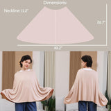 NEW Seejoy Nursing Cover for Breastfeeding, 360°Full Coverage Nursing Poncho, Rayon Soft & Breathable Breastfeeding Cover up, Warm Natural Pink