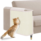 NEW Retails $52, Cat Scratch Sofa Protector, 23.6inch L*19.6inch W Cat Scratch Furniture Protector Pad, Couch Arm Shield with Natural Sisal for Protecting Couch Sofa Chair Furniture (Beige/Right Handed)