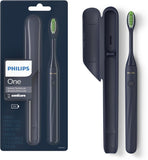 NEW PHILIPS One By Sonicare Battery Toothbrush, Midnight, Hy1100/04, 1 Count