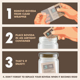 NEW Boveda 62% Humidor Packets - 2 Way Humidity Control Packs- Size 1 - 20 Count Resealable Bag - Cigar Humidor Accessories - Bulk Humidity Packs - Relative Humidity Packs - Humidor Packet
