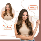 NEW Sunny Hair Brown Tape in Hair Extensions Human Hair Balayage Hair Extensions Tape in Human Hair Extensions Brown Ombre Blonde Mix Dark Brown Balayage Tape in Extensions Brown 1pk 18inch, Retails $69+