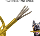 NEW Petphabet Heavy Duty Tie Out Cable for Medium Size Dogs up to 50 Pounds (20 feet, Yellow)