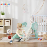 NEW Retails $73, Qaba Toddler Slide Indoor, Foldable Kids Slide for Boys Girls 1.5-3 Years Old, Green