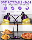 NEW Retails $194, Food Heat Lamp: [Rapid-Heating Bulbs Included] [Steady Heating] Commercial Food Warmer Lamp, Electric Heat Lamp for Food Catering Food Warming Lamp for Buffet Parties (32" (2-Head))